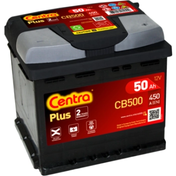 Akumulator Centra Plus 50Ah 450A CB500 P+
